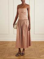 TOVE Amina Gathered Organic Cotton Dress