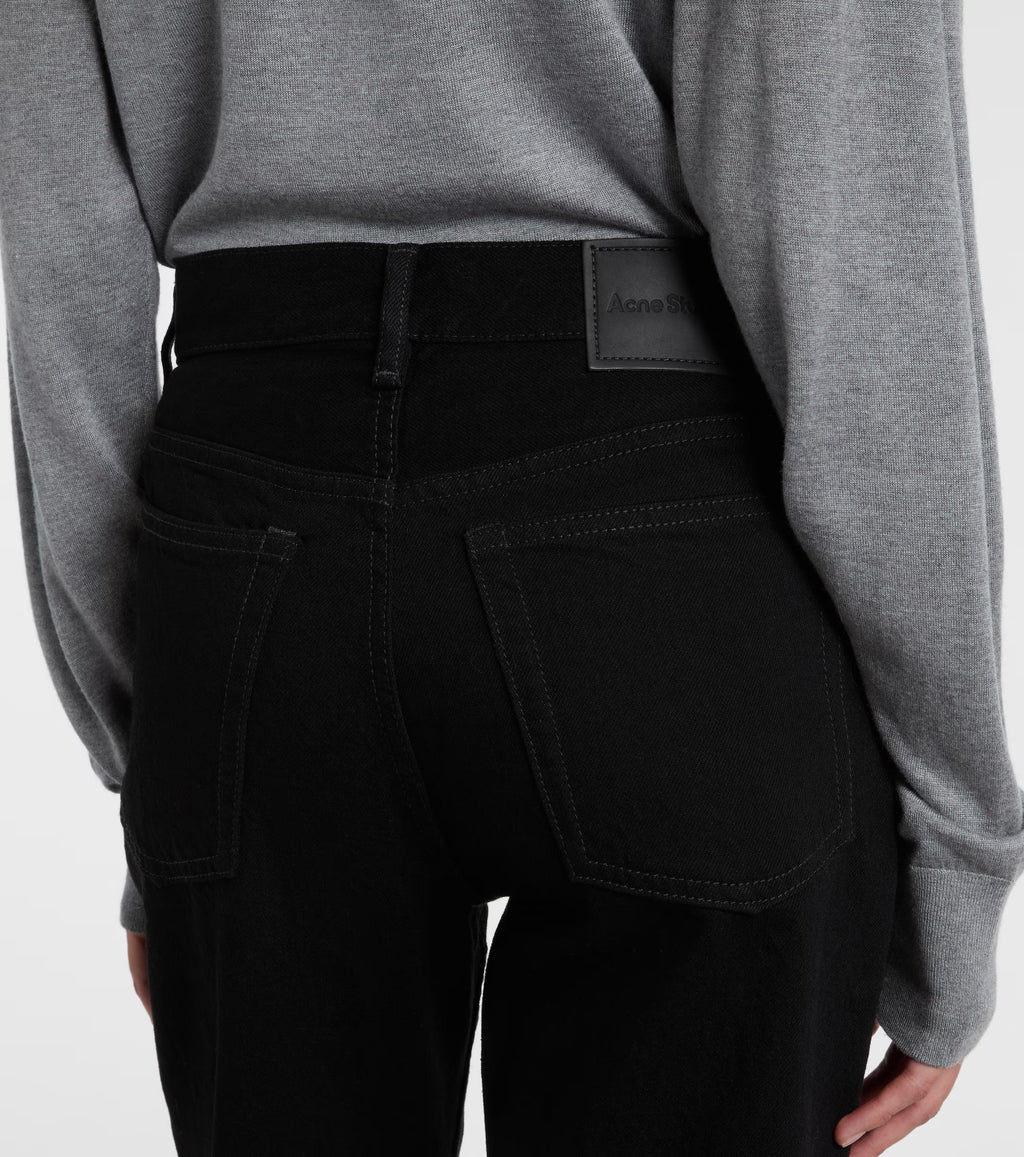 Acne Studios High-Rise Wide-Leg Jeans Black