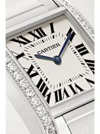Cartier Tank Française 25.05mm Medium Stainless Steel and Diamond Watch