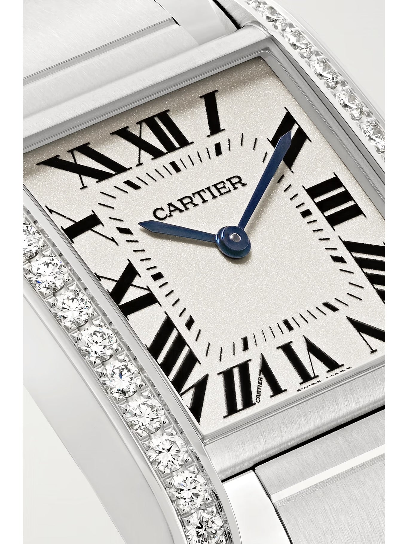 Cartier Tank Française 25.05mm Medium Stainless Steel and Diamond Watch
