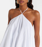 Jacquemus Triangle Asymmetric Cotton-Blend Minidress