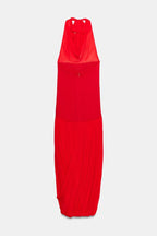 Combined Voluminous Halter Dress