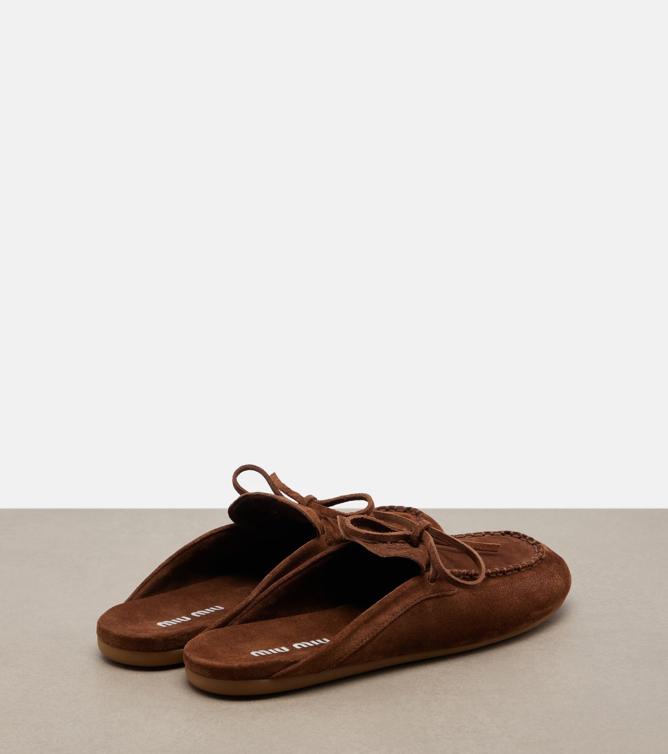 Suede Mule Loafers