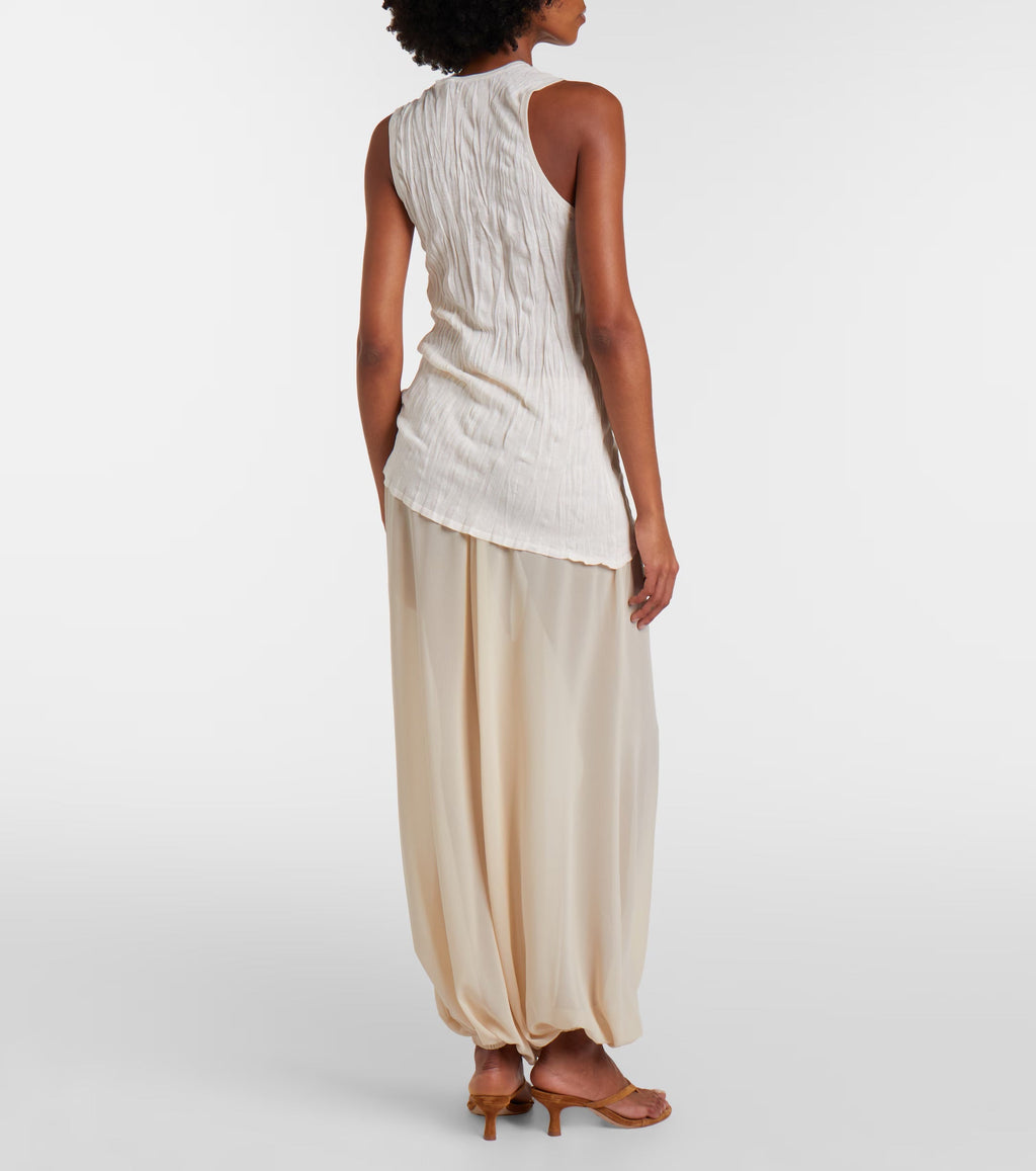 The Frankie Shop Mio Sheer Crêpe Balloon Pants