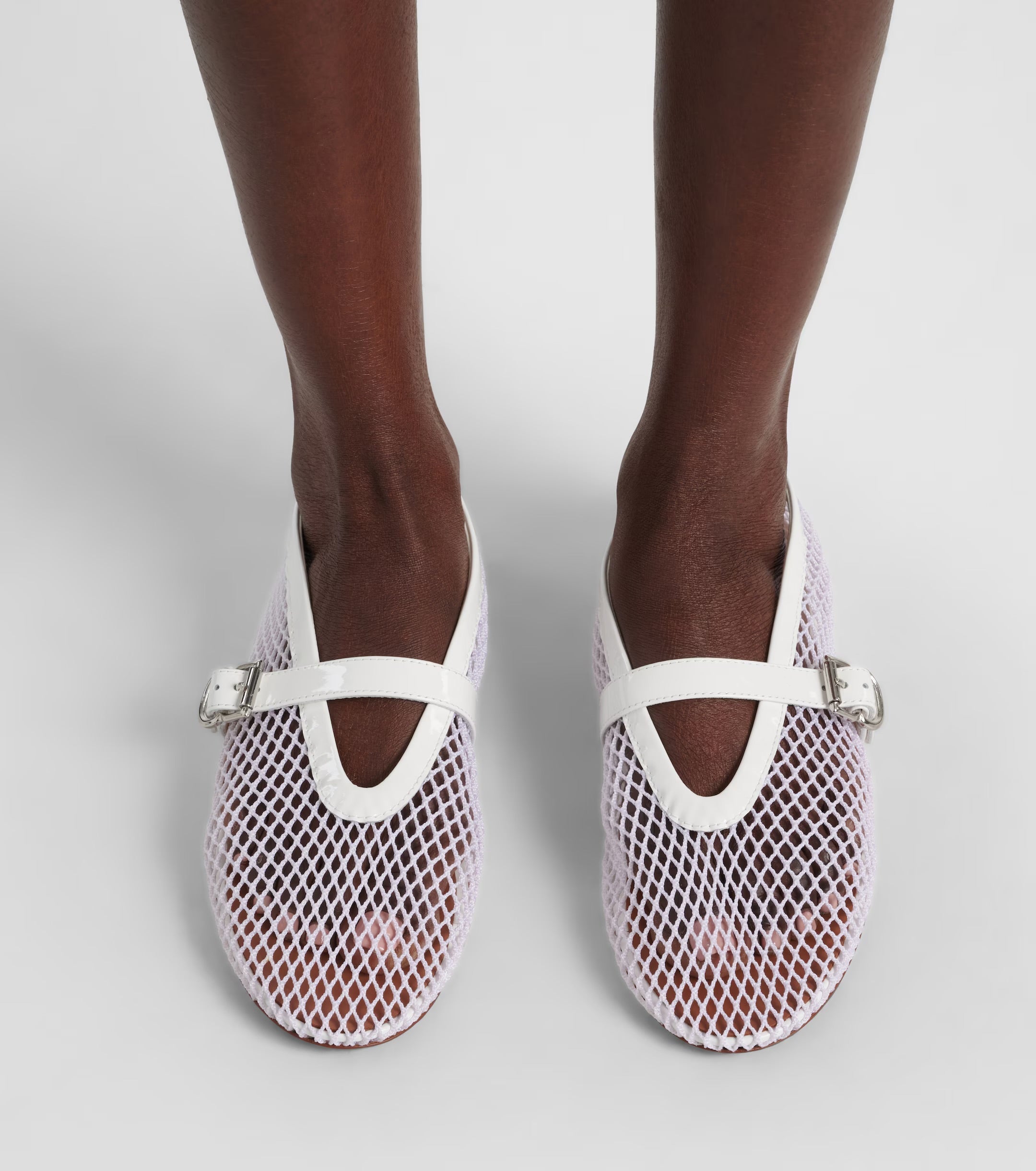 Alaïa Mesh Mary Jane Ballet Flats