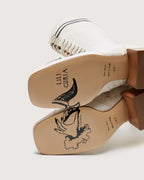 Lili Curia Isadora Tall Boot in Off White Canvas