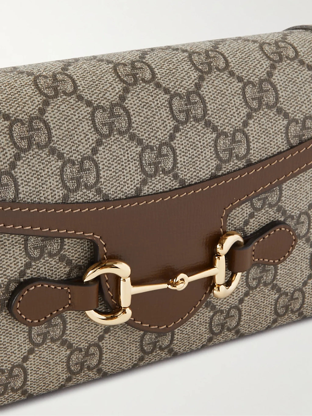 Gucci Horsebit 1955 Leather-Trimmed Printed Coated-Canvas Shoulder Bag