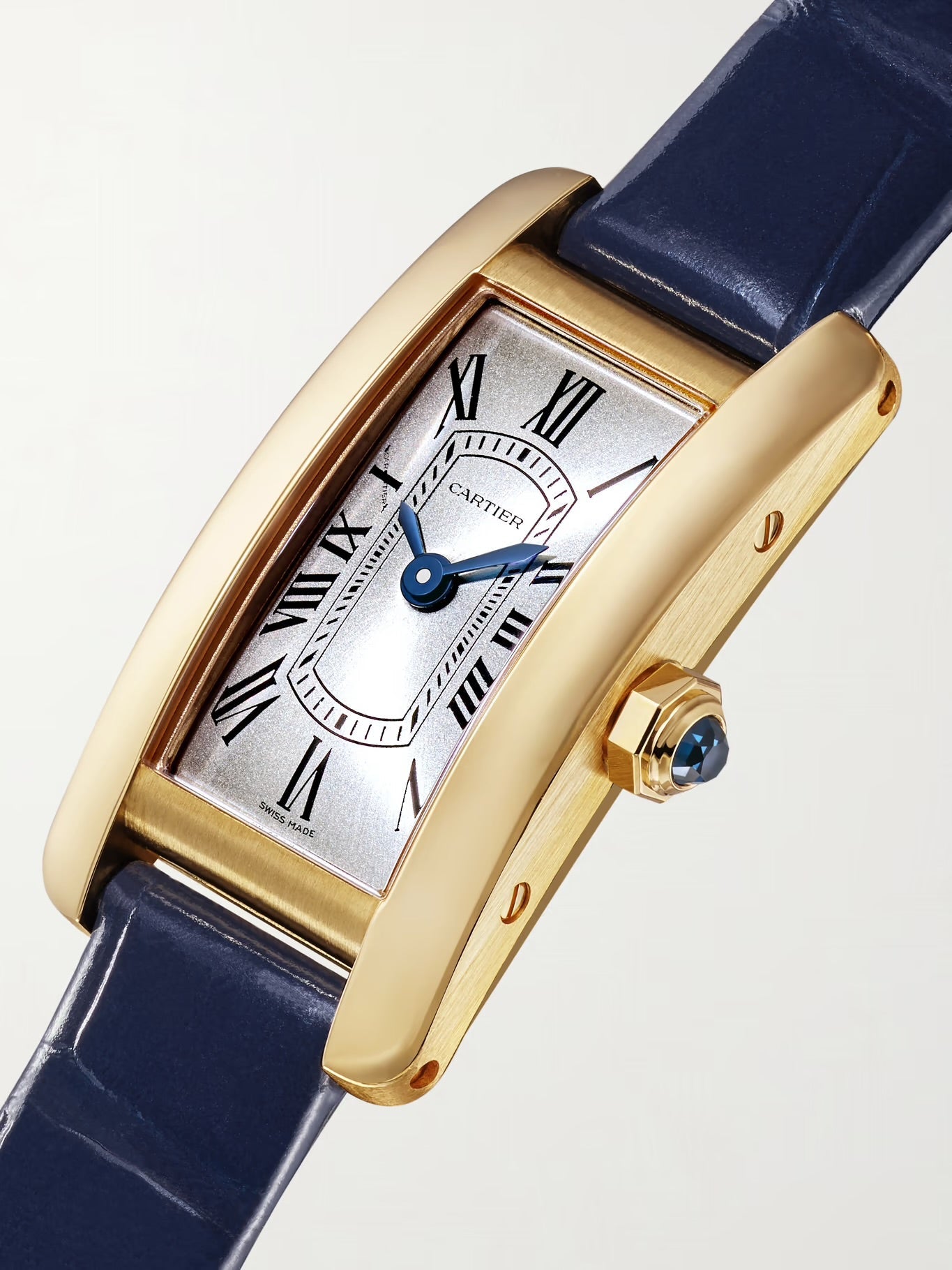Cartier Tank Américaine 28mm Small 18-Karat Gold Alligator Watch