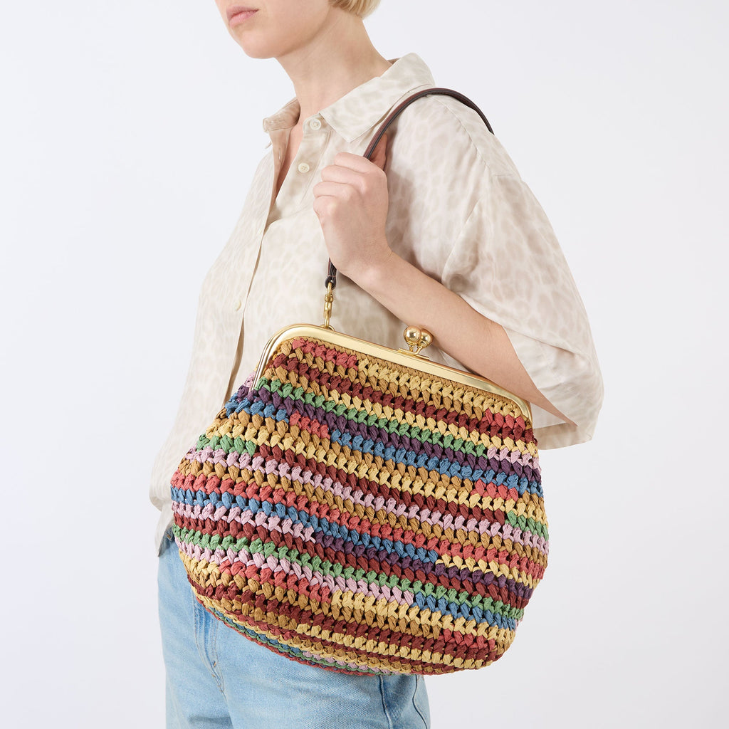 Coach Kisslock Woven Frame 27 Bag