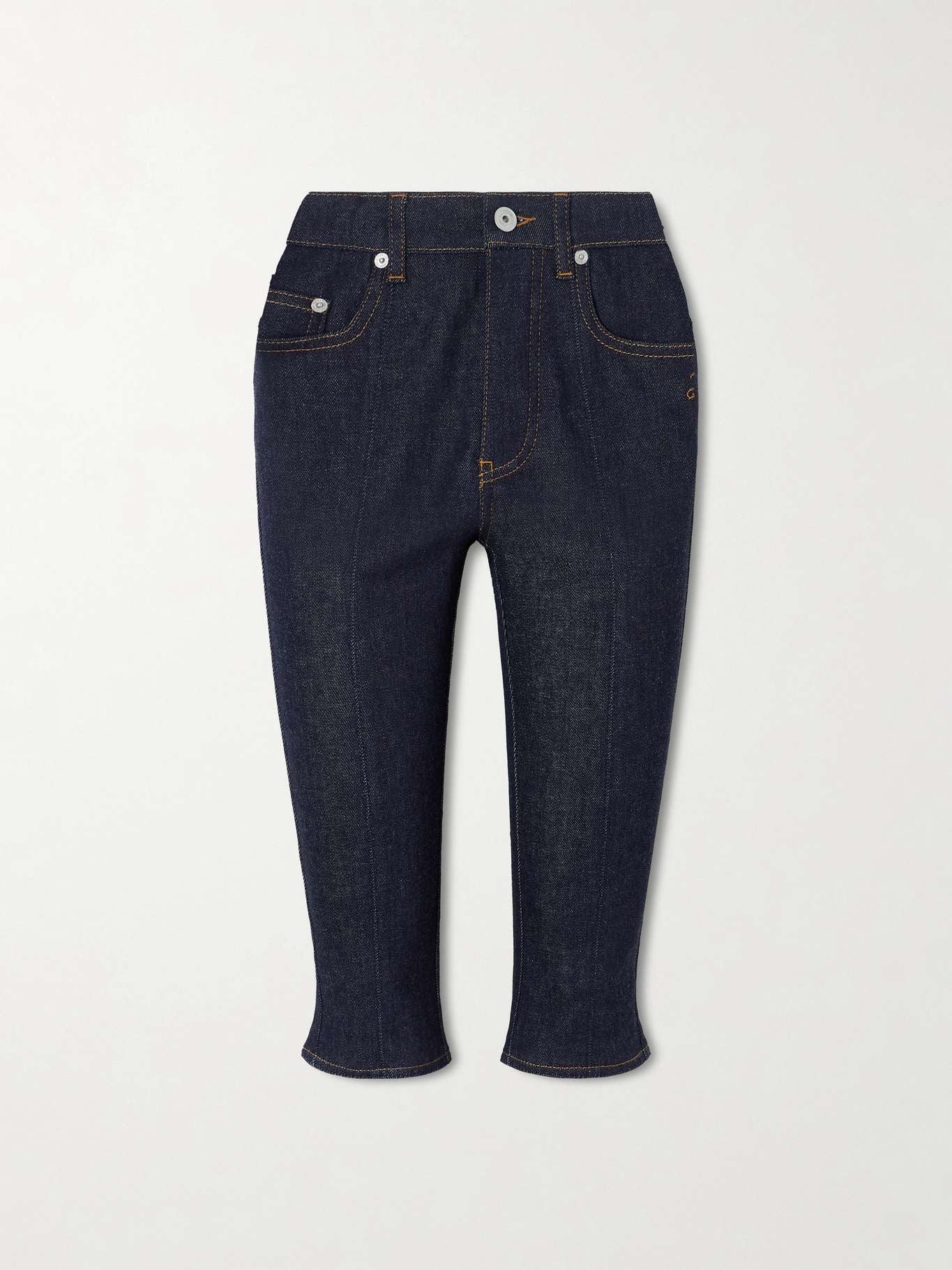 Jacquemus Denim Slim-Leg Capri Pants in Indigo