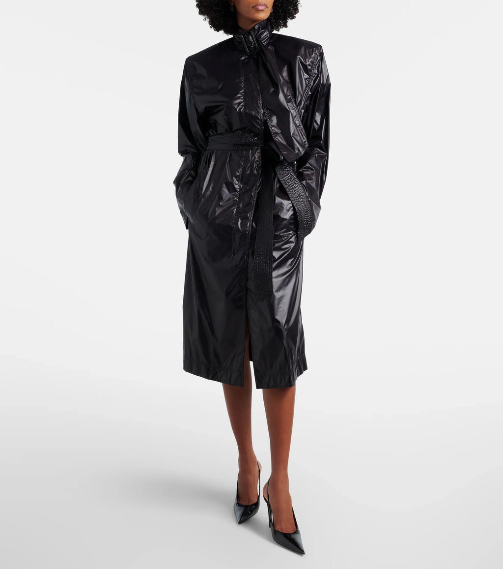 Guermantes Slingback Pumps in Black Patent Leather
