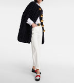Christian Louboutin Penny Suede-Trimmed Patent Leather Loafers