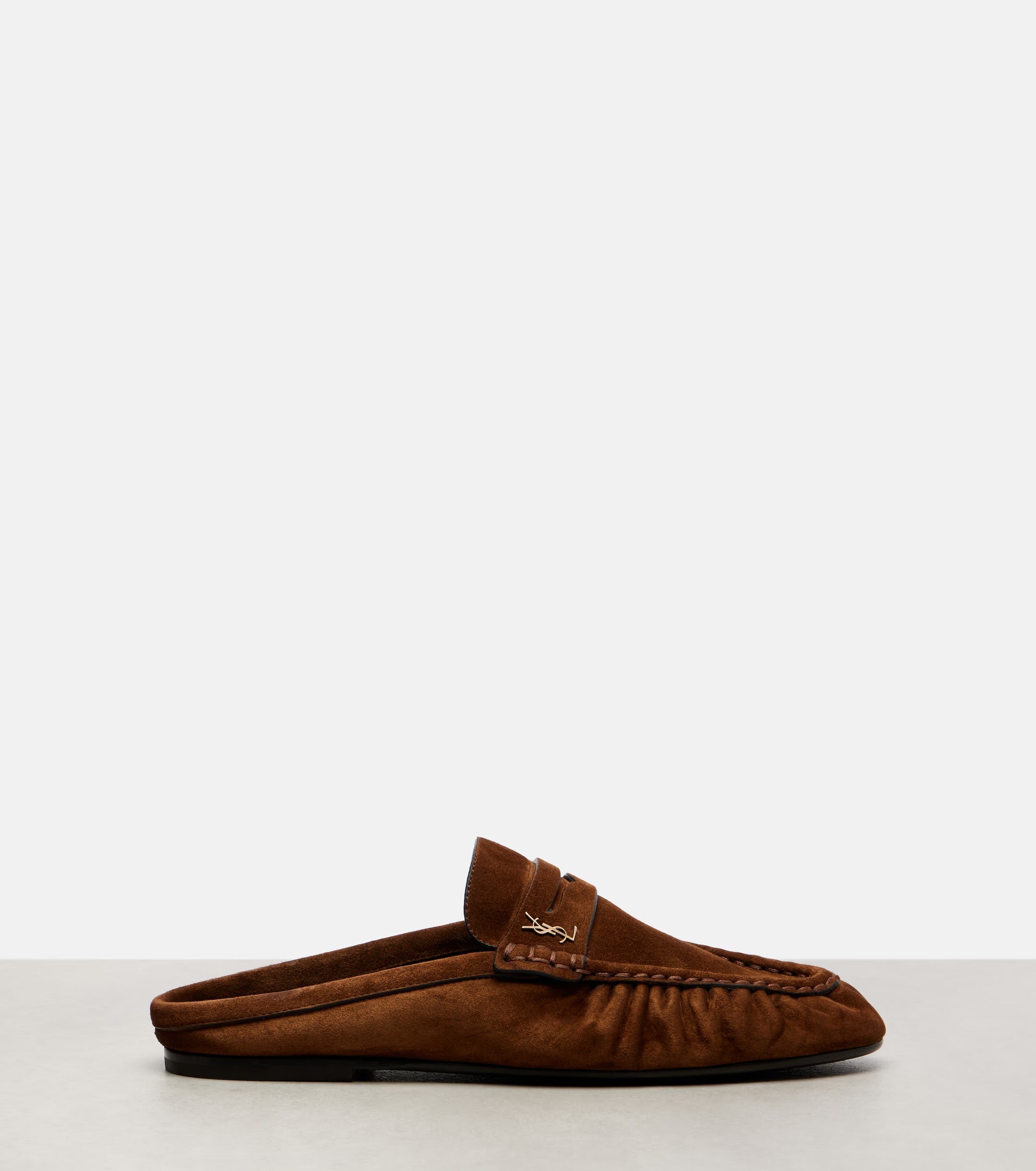 Saint Laurent Le Loafer Suede Mules