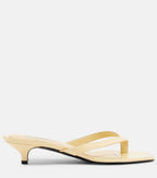 Toteme Leather Thong Sandals – Yellow