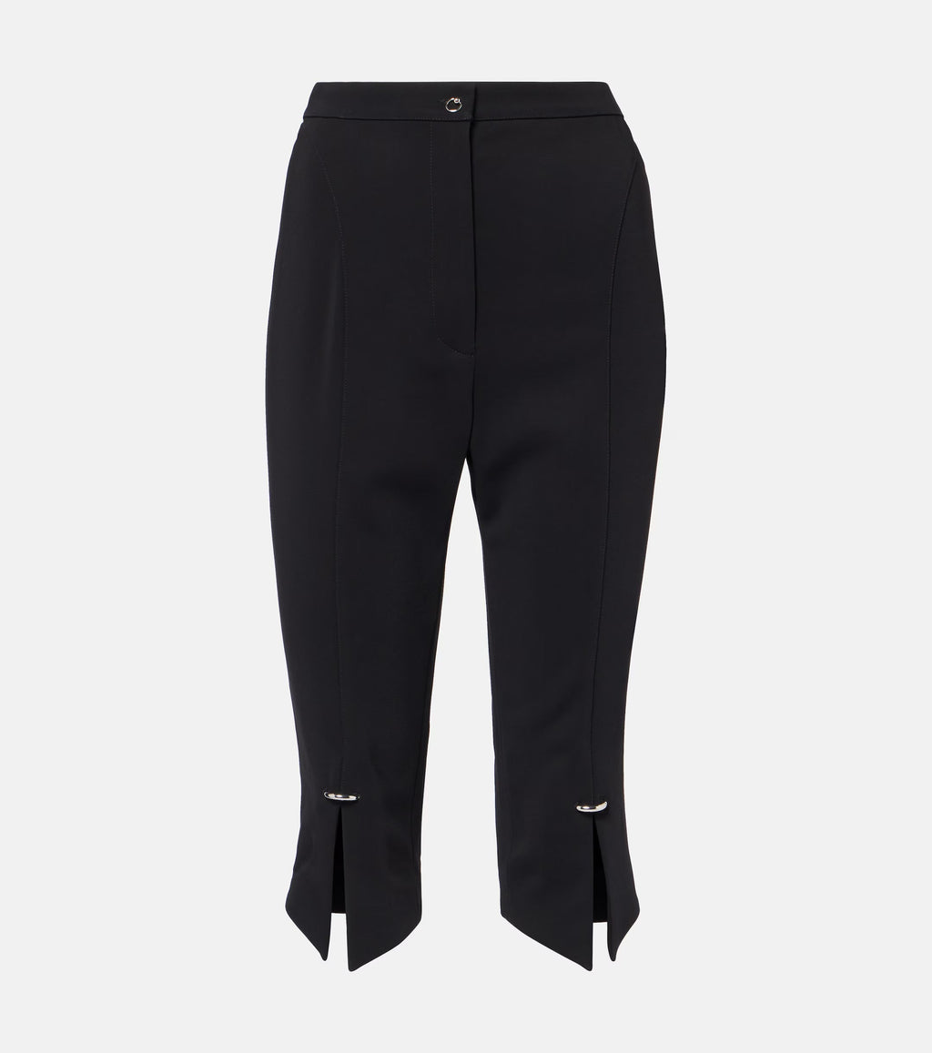 Mugler Pierced Capri Pants in Black