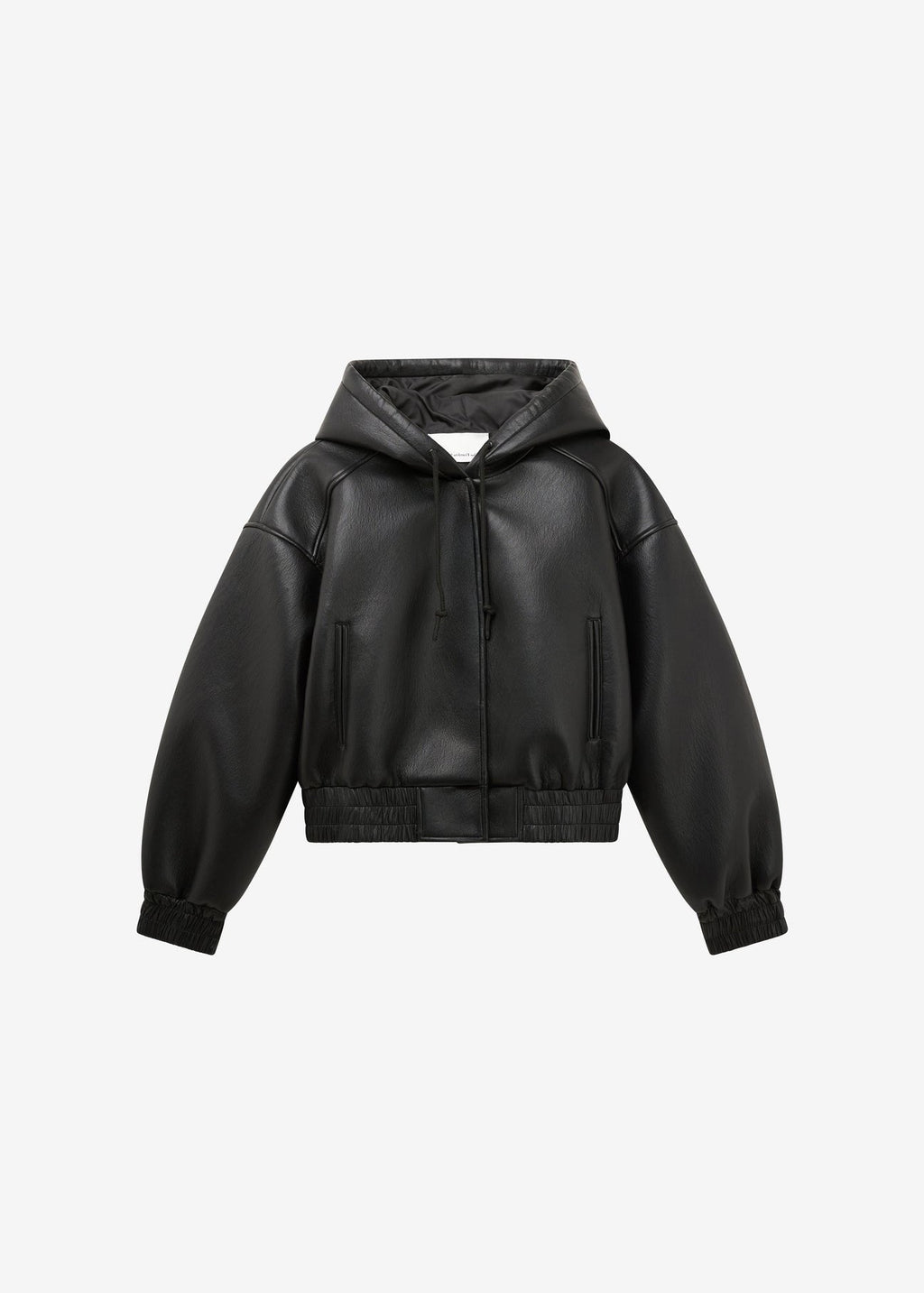 Jackson Faux Leather Bonded Bomber - Black