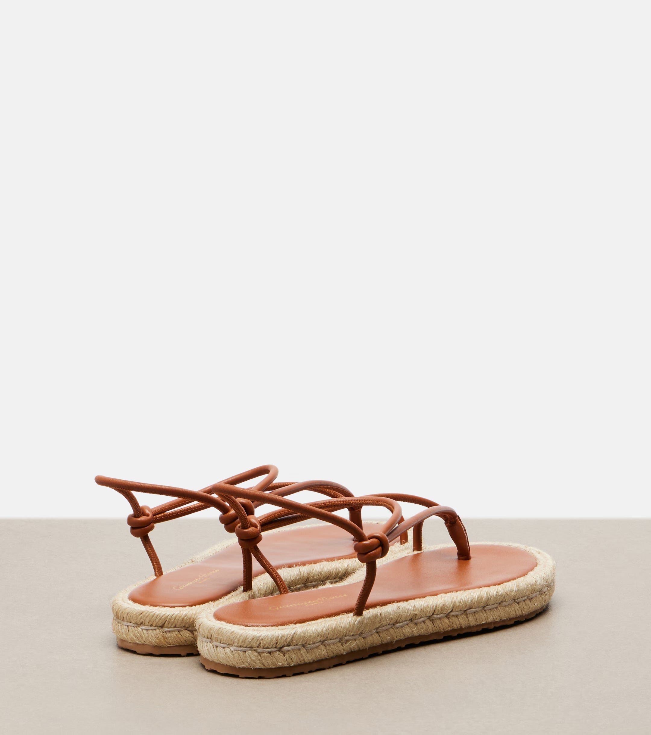 Gianvito Rossi Leather Espadrille Sandals