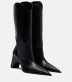 Coperni Bridge Leather Cowboy Boots - Black