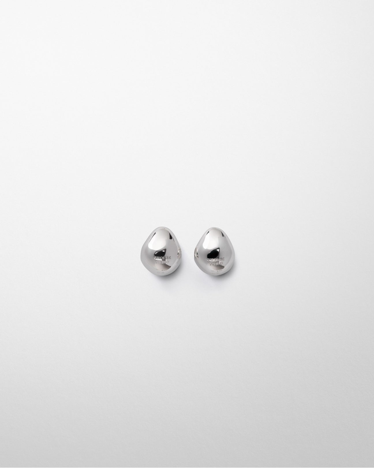 Phoebe Philo Pebble Stud Earrings in Sterling Silver