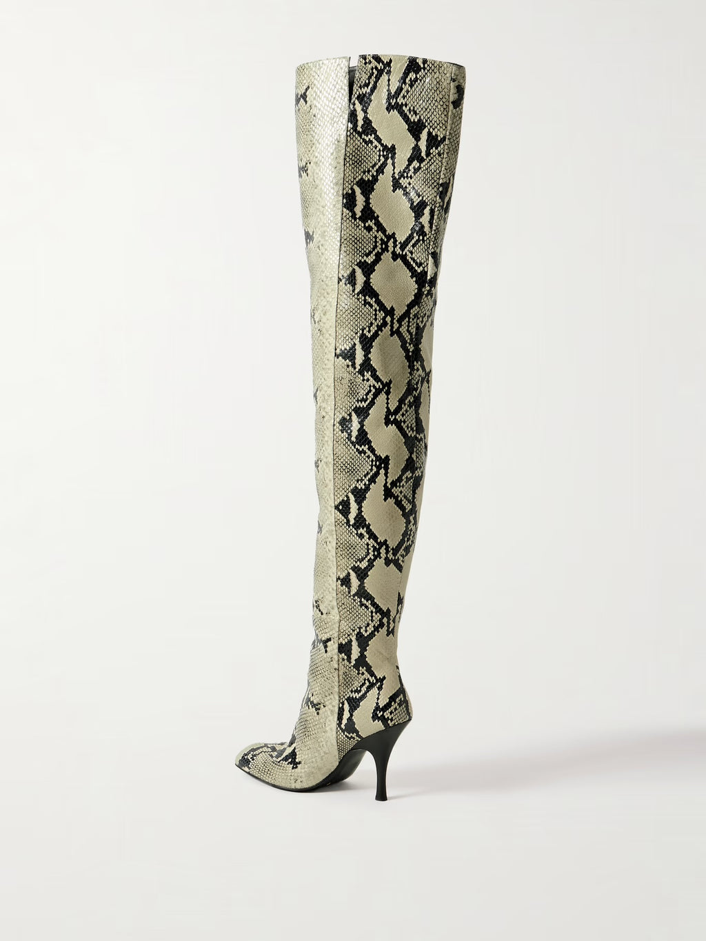 Colt Snake-Effect Leather Over-the-Knee Boots — Khaite