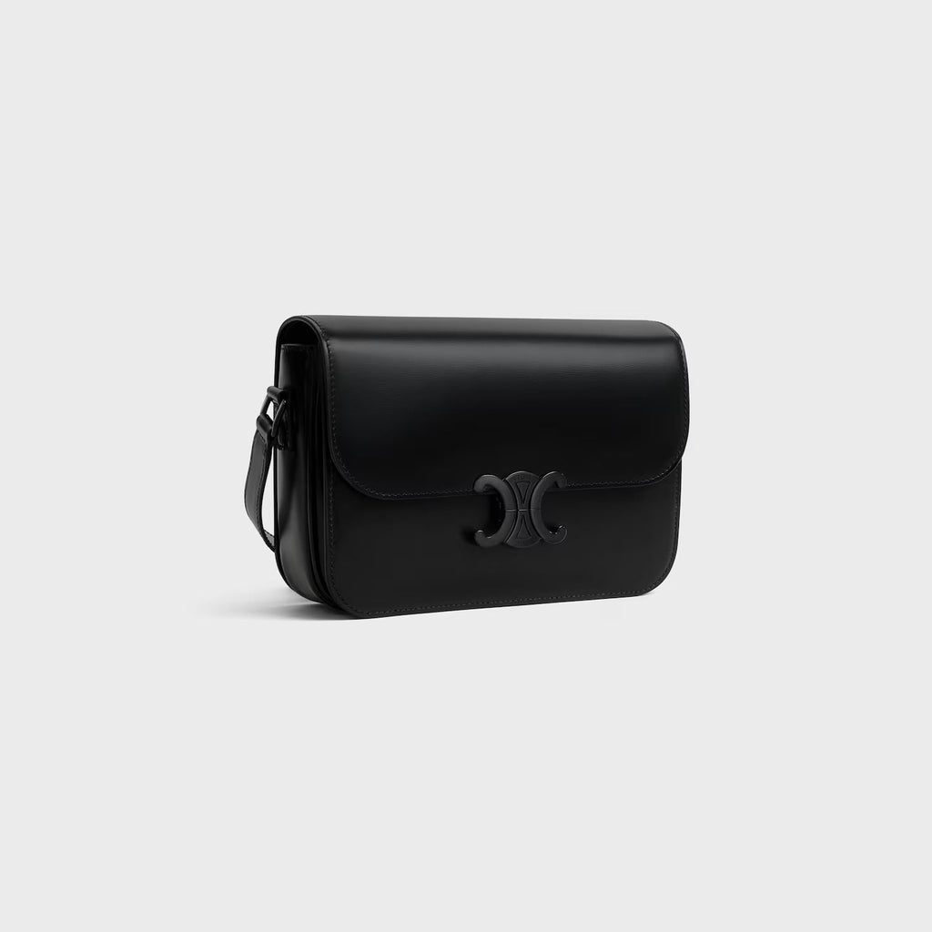 Céline Classique Triomphe Bag in Shiny Calfskin – Black (Black Hardware)