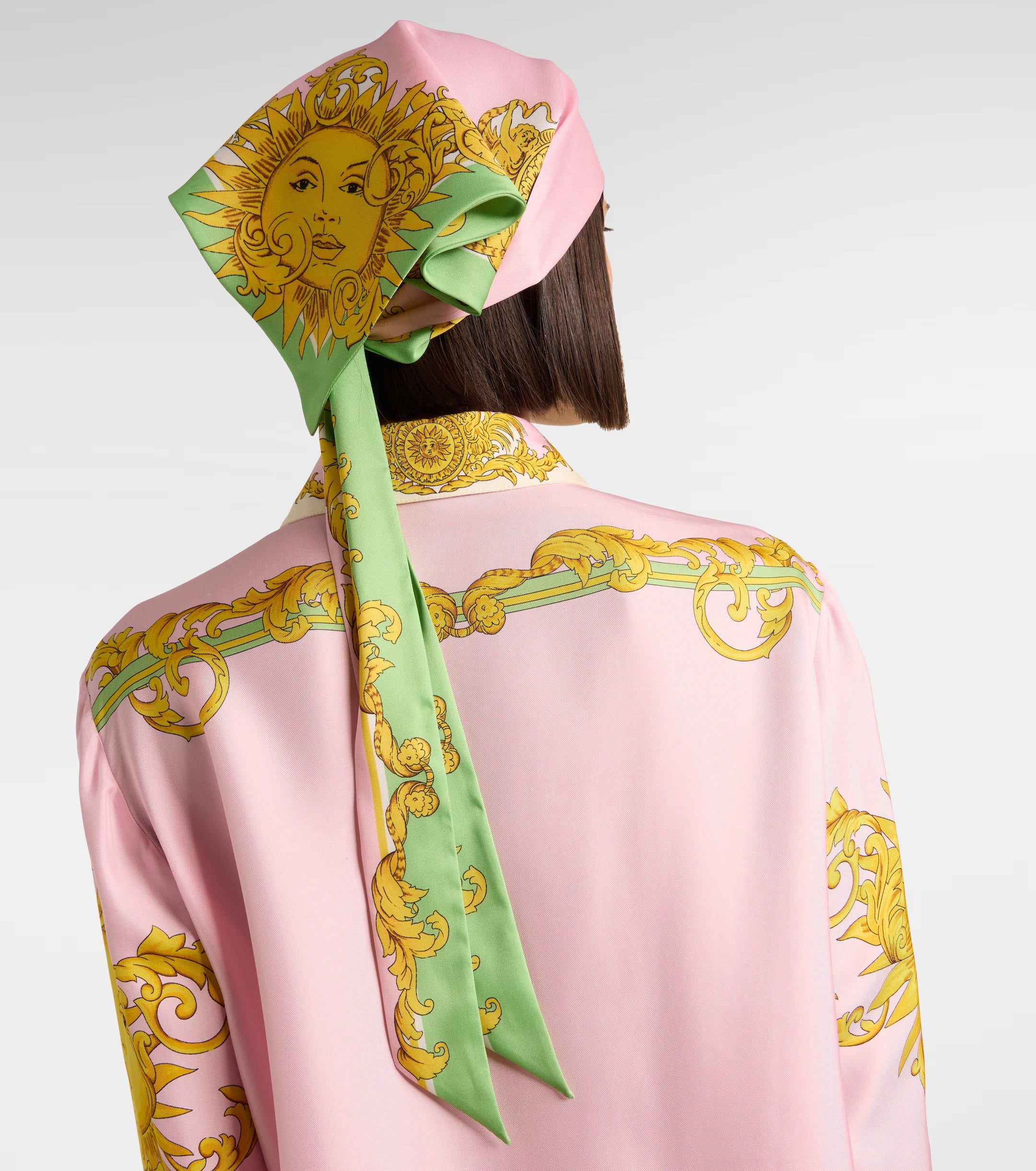 Versace La Vacanza Printed Silk Twill Scarf