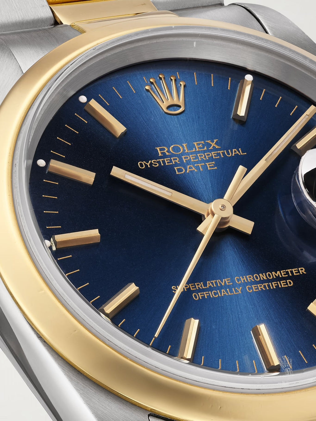 Rolex Vintage 1991 Oyster Perpetual Date Automatic 34mm 18-Karat Gold and Stainless Steel Watch