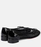 Christian Louboutin Sweetie Jane Cotton and Leather Ballet Flats