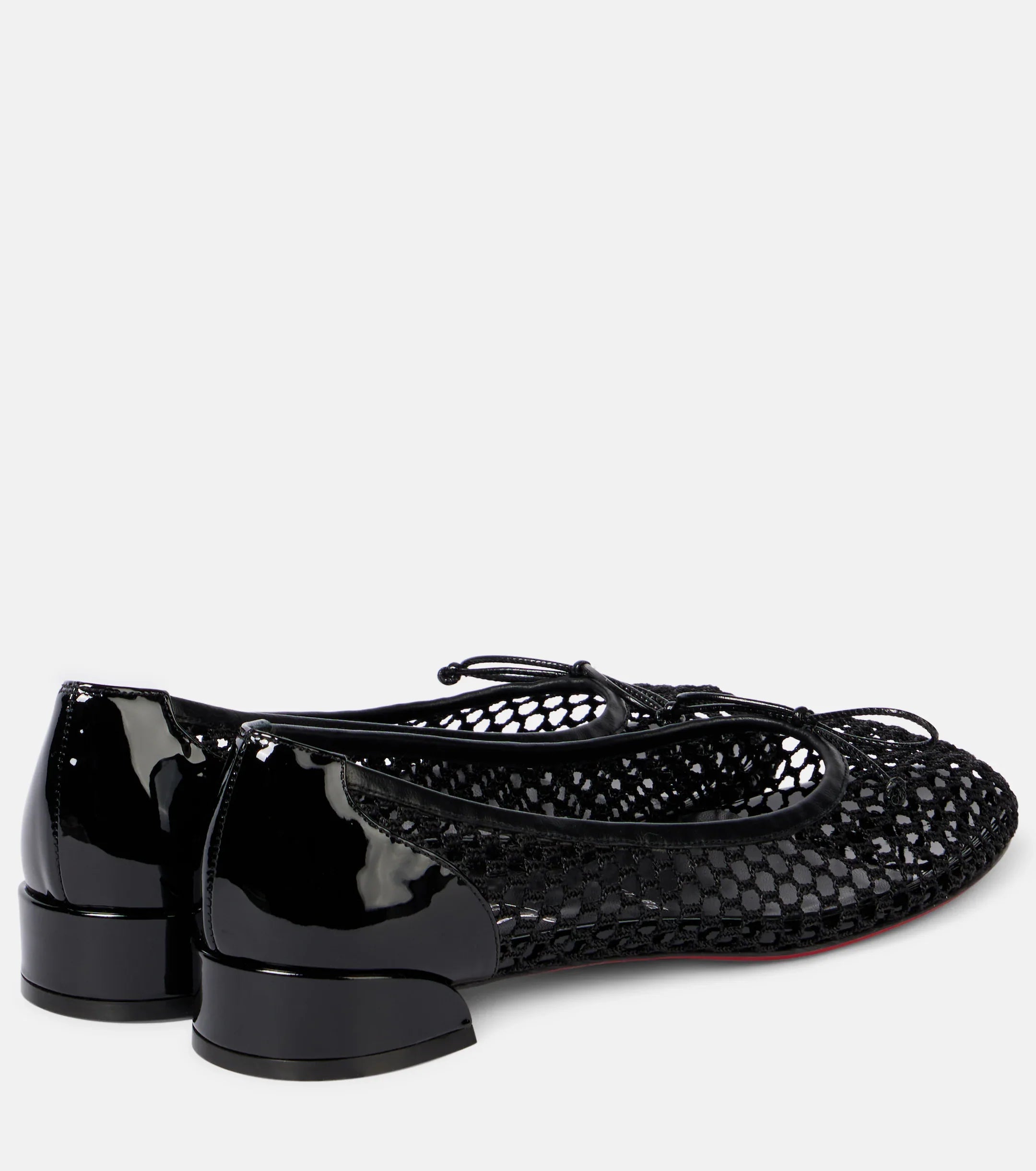 Christian Louboutin Sweetie Jane Cotton and Leather Ballet Flats