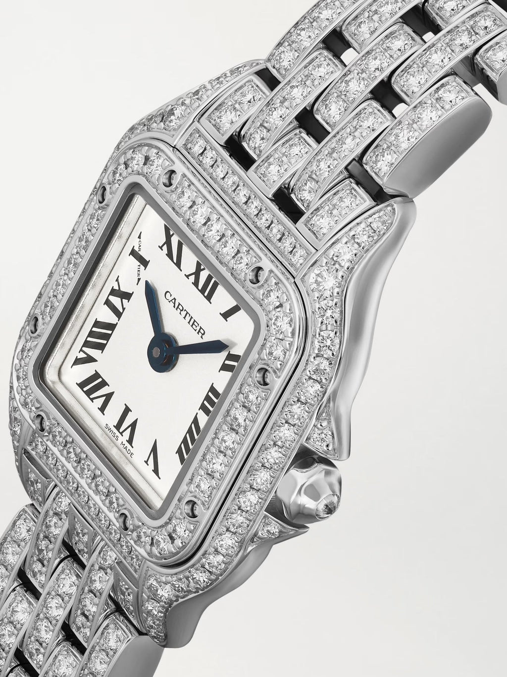 Panthère de Cartier 25mm Mini Rhodium-Plated 18-Karat White Gold Diamond Watch