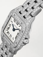 Panthère de Cartier 25mm Mini Rhodium-Plated 18-Karat White Gold Diamond Watch