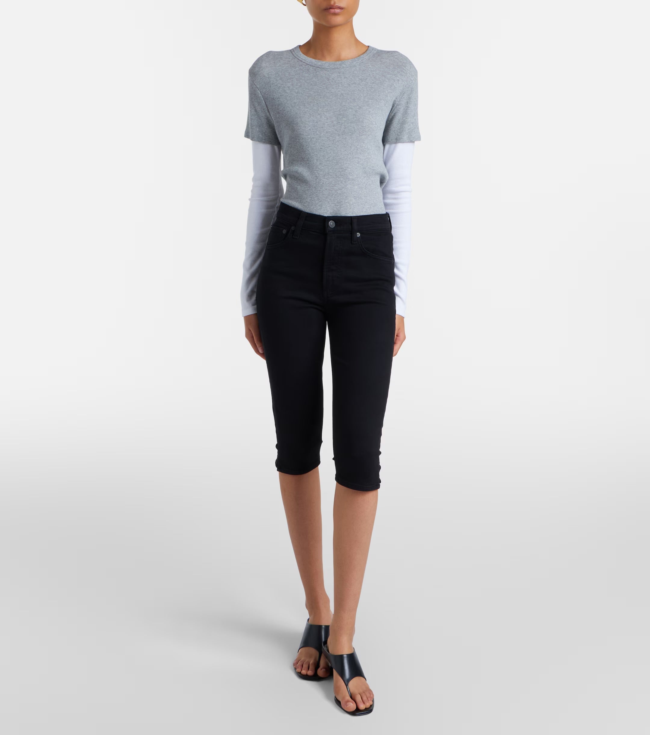 Citizens of Humanity Devin Capri Jeans in Black