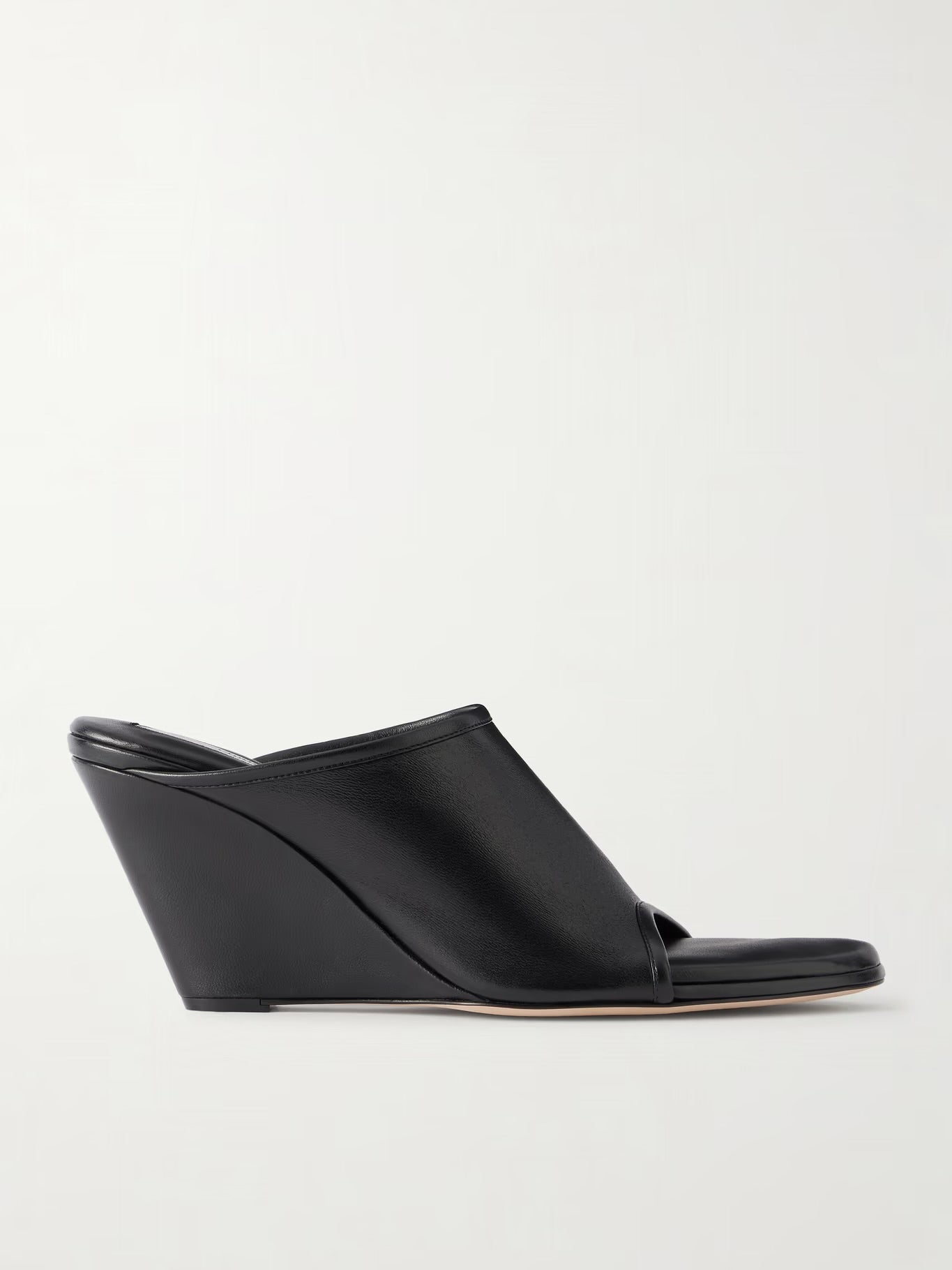 Christen 75 Stretch Leather Wedge Mules