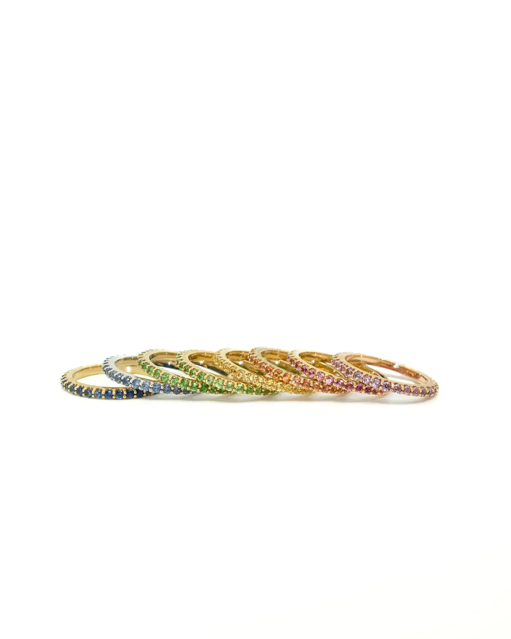 Orange Sapphire Stacking Ring, 14K Gold