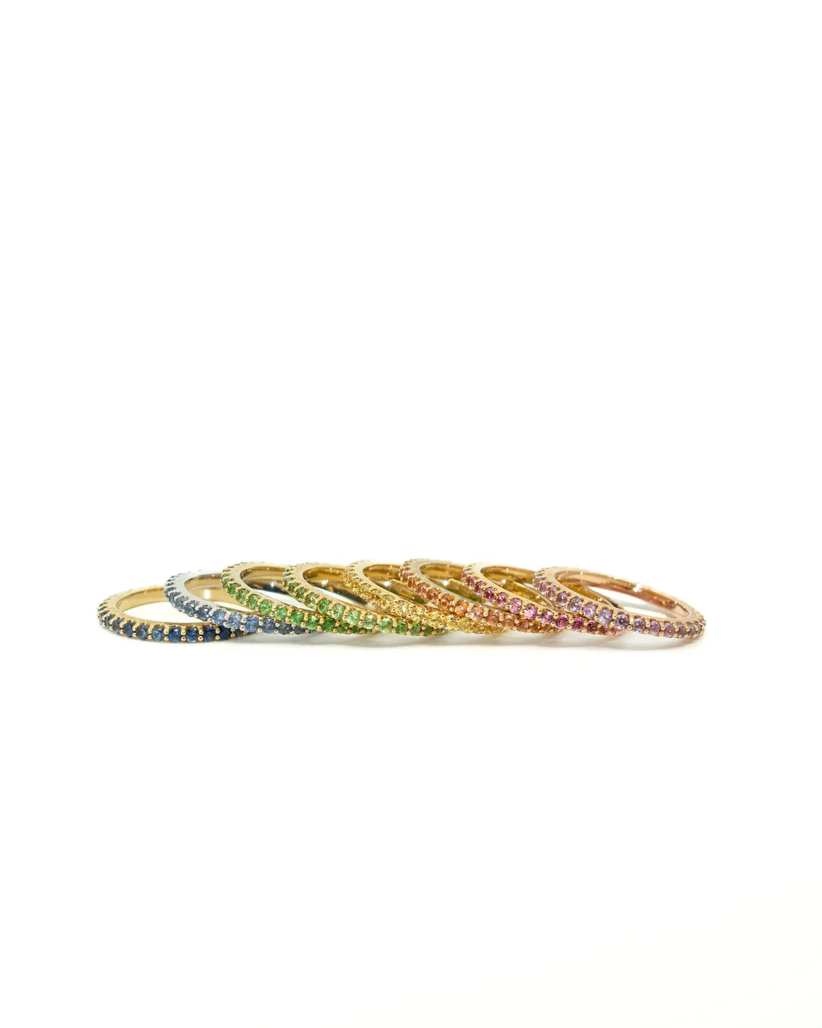 Orange Sapphire Stacking Ring, 14K Gold