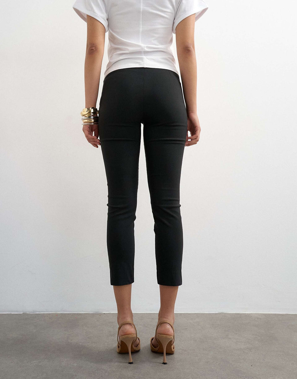 Topshop Tailored Capri Trousers in Black