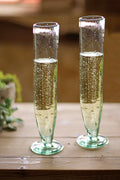 Blown Glass Tall Champagne Flutes – Set of 6