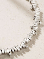 18-Karat White Gold Diamond Tennis Necklace