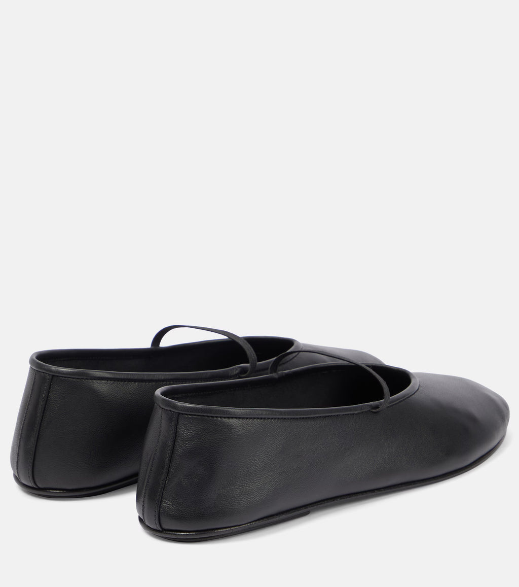 The Row Leather Ballet Flats