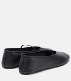 The Row Leather Ballet Flats