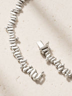 18-Karat White Gold Diamond Tennis Necklace