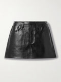 AGOLDE Keira Recycled Leather-Blend Mini Skirt