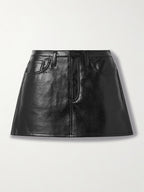 AGOLDE Keira Recycled Leather-Blend Mini Skirt
