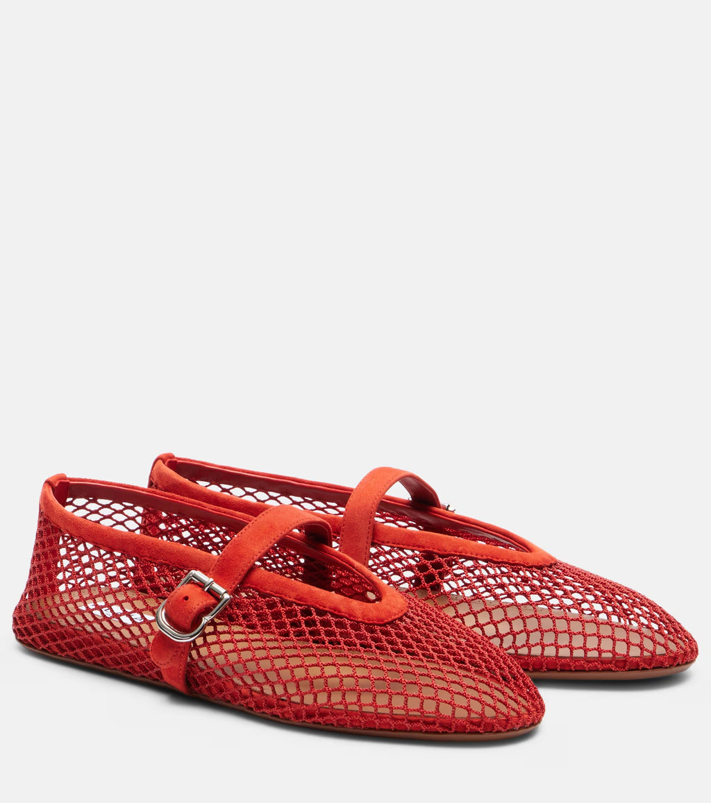 Alaïa Fishnet Ballet Flats