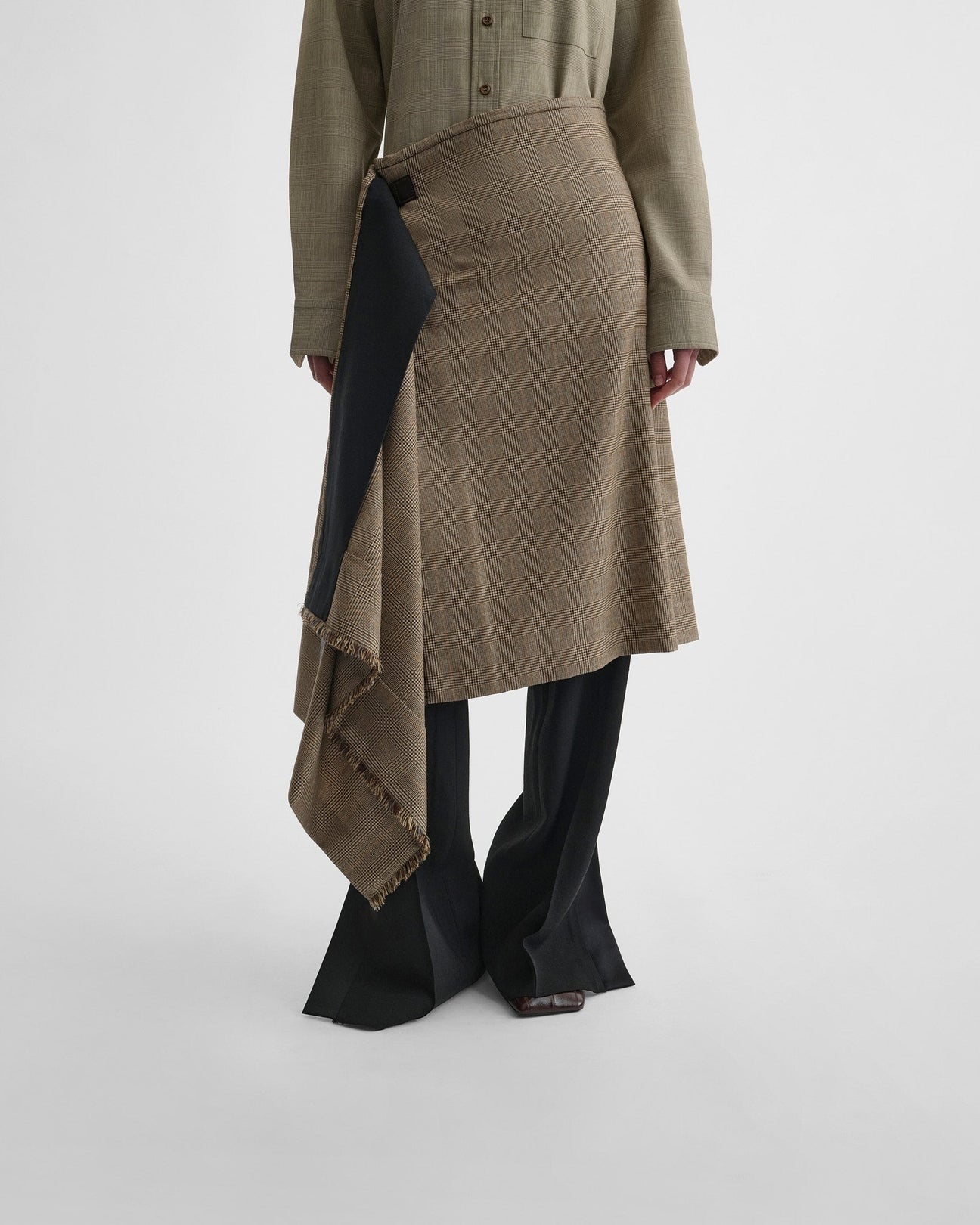 Phoebe Philo Kilt in Tobacco Wool