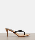 Gianvito Rossi Calypso Leather Thong Sandals – Black