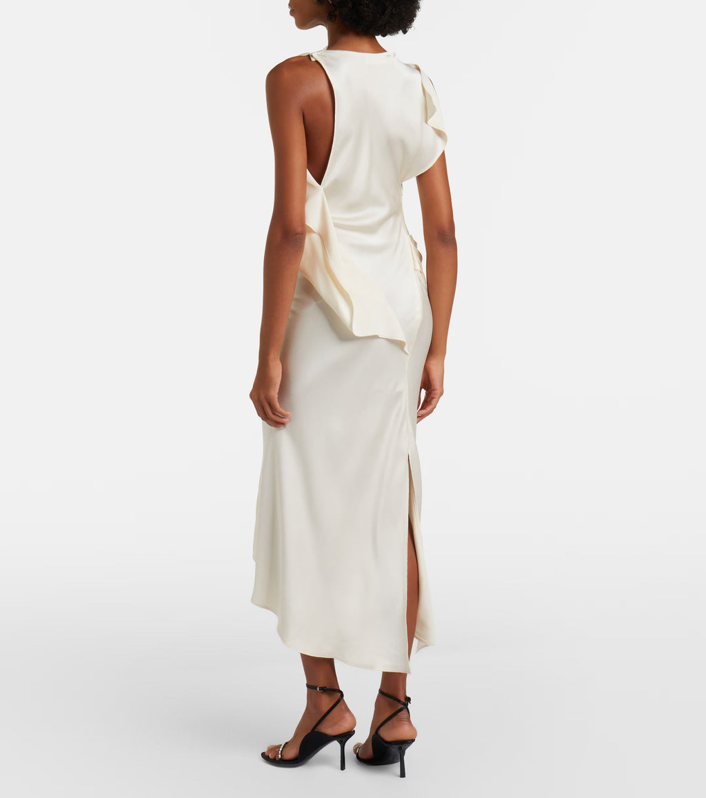 Victoria Beckham Kyra Draped Midi Dress