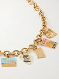 Chloé Gold-Tone Enamel Pendant Necklace