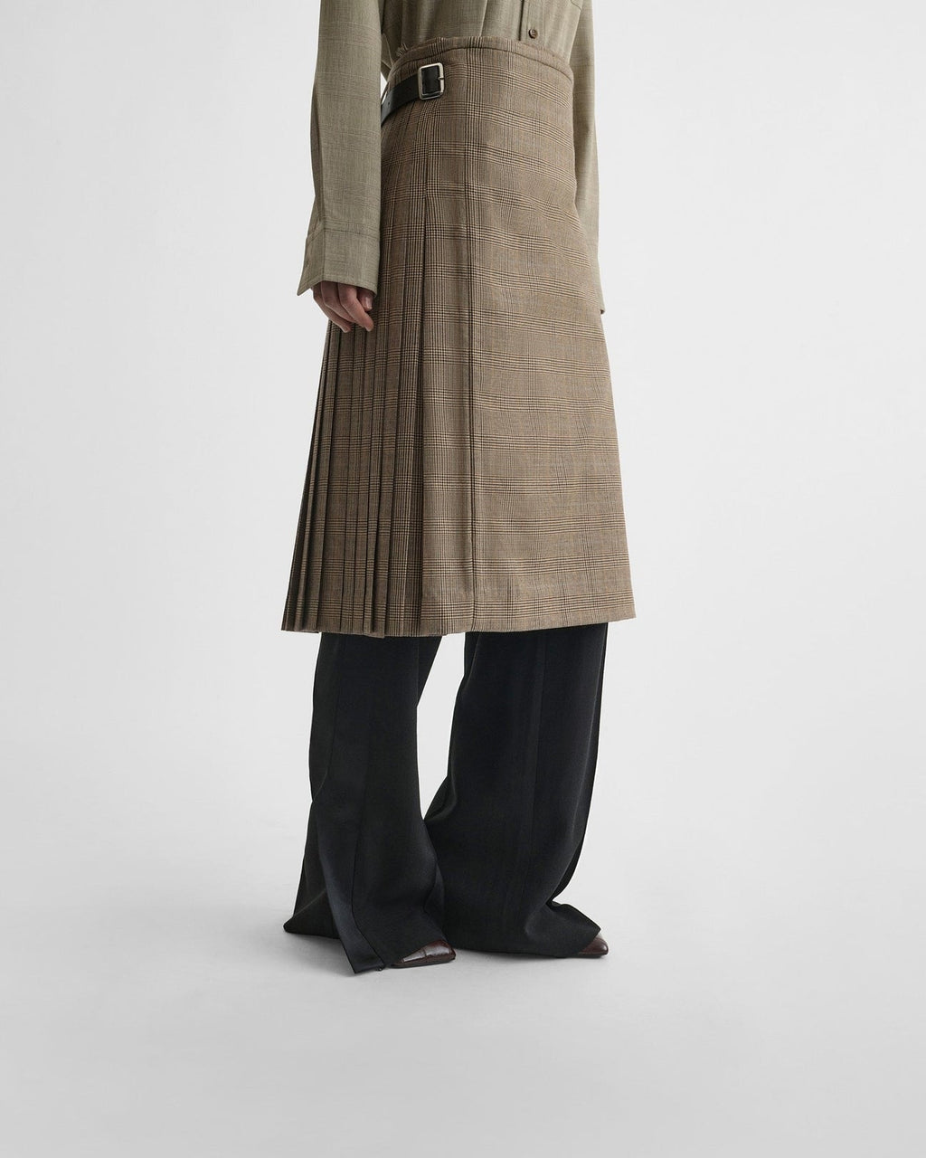 Phoebe Philo Kilt in Tobacco Wool