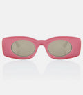 Paula’s Ibiza Rectangular Sunglasses — Pink